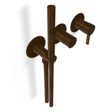 Смеситель для душа Remer Metrica MC97D3PWBBR, бронза масляная