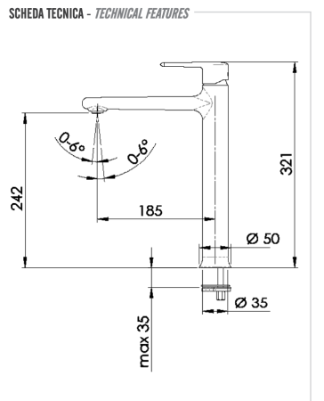 Смеситель для раковины Remer Vanity V10L