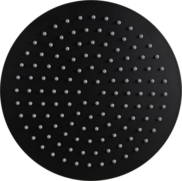 Верхний душ с шарнирным соединением 40 см Remer 357UFM40NOX, черный матовый