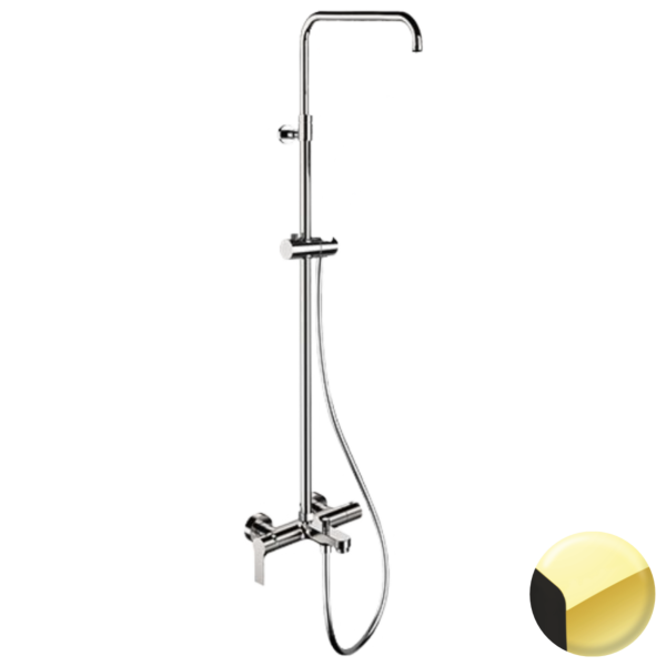 Душевая система с изливом Remer Energy EY34ASSDDO, глянцевое золото