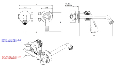 Смеситель для раковины Remer Atelier AL15P