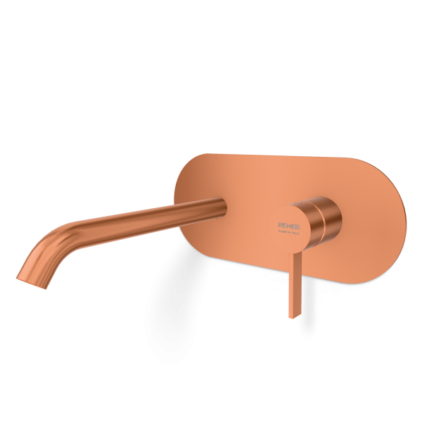 Смеситель для раковины Remer Metrica MC15LWBRP, медь брашированная