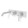 Смеситель для ванны Remer Metrica MC54D2WBBO, белый матовый