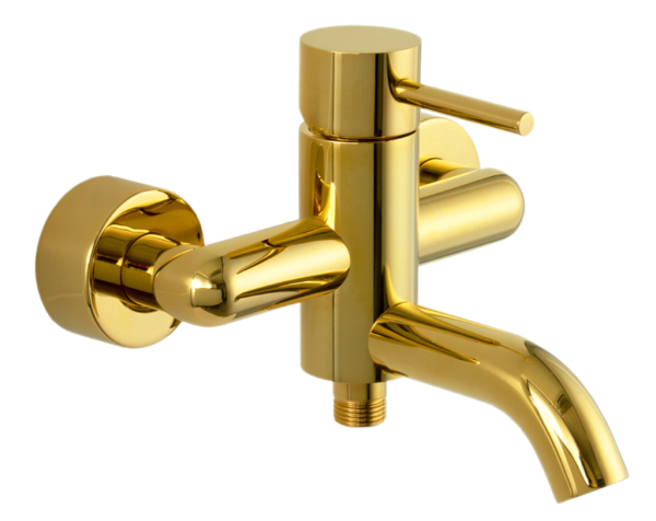 Смеситель для ванны Remer X Style X05DO, золото глянцевое