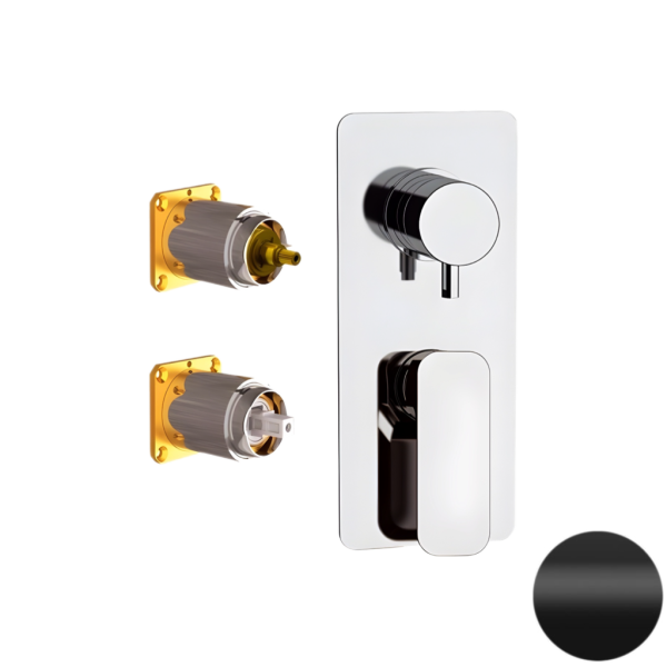 Смеситель для душа Daniel Tiara TA612D3KB15, чёрный матовый