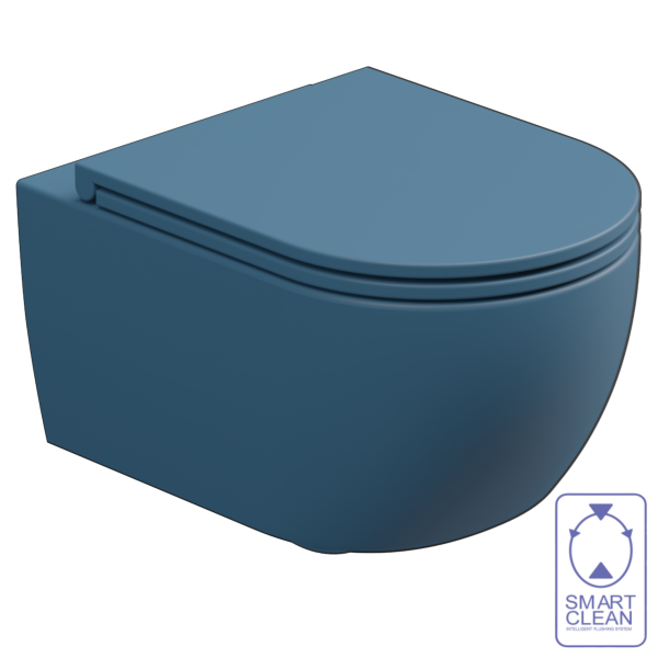 Чаша подвесного унитаза биколор GSG Ceramic Design Like LKWCSOBI000/027, White/Denim Matt