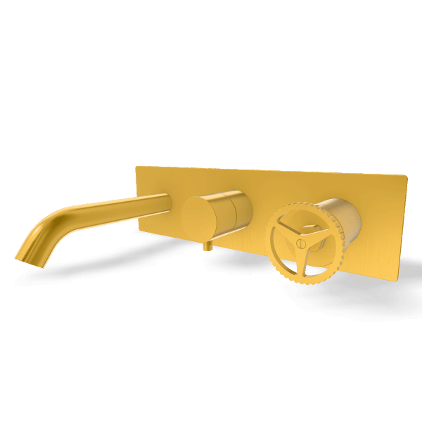 Смеситель для ванны Remer Chrono CH54D3WBBG, золото брашированное