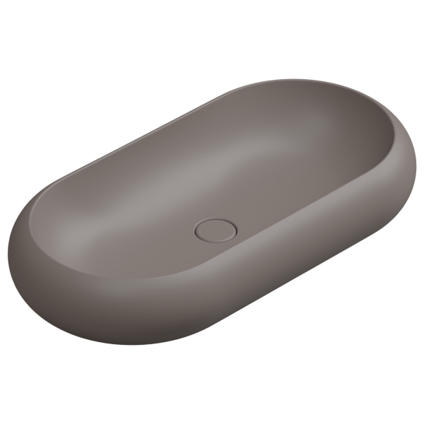 Раковина накладная 80x42 см GSG Ceramic Design Petra PELAV80029, Tortora Matt