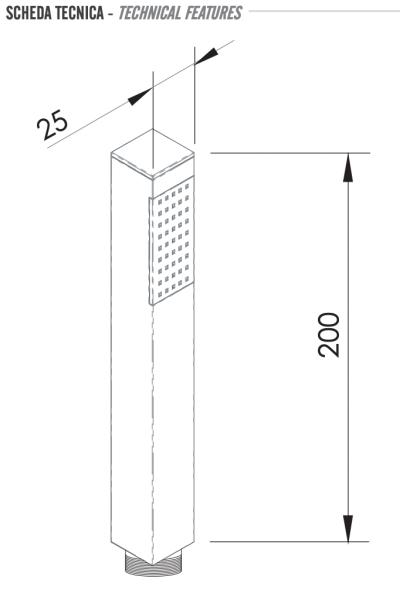 Ручной душ Remer 317SSVOX, состаренная латунь