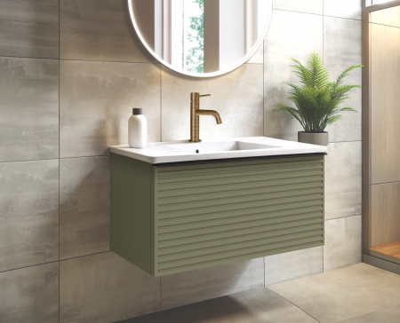  Тумба для раковины с 2 ящиками 80см Onsen Pixel 68-BP-082-S1-M57,зелёный 