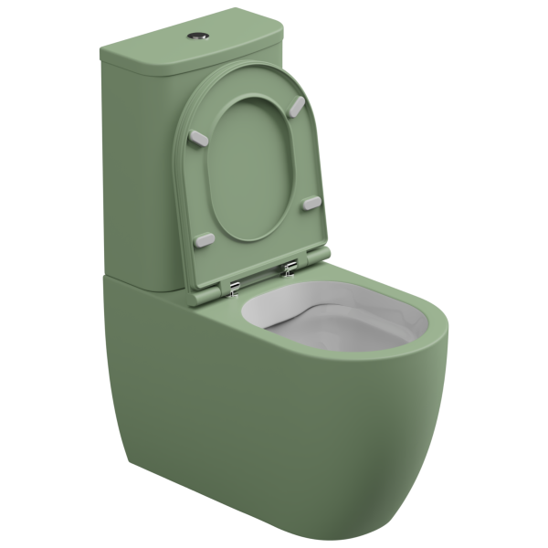 Чаша напольного унитаза биколор GSG Ceramic Design Like LKMBLBI000/031P, White/Salvia Matt