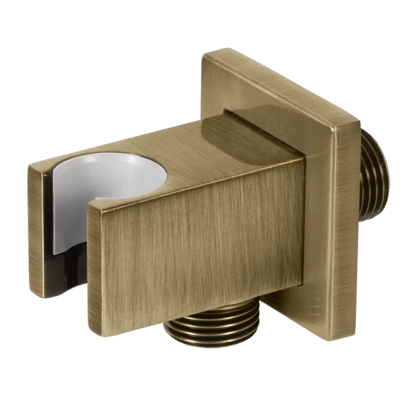 Держатель ручного душа с подключением шланга Remer 337QVO, латунь состаренная