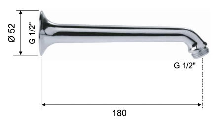 Кронштейн для верхнего душа 18 см Remer 344