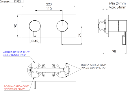 Смеситель для душа Remer Metrica MC92Z