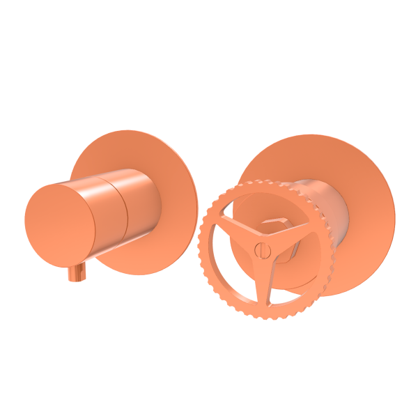 Смеситель для душа Remer Chrono CH92ZPWBRP, медь брашированная