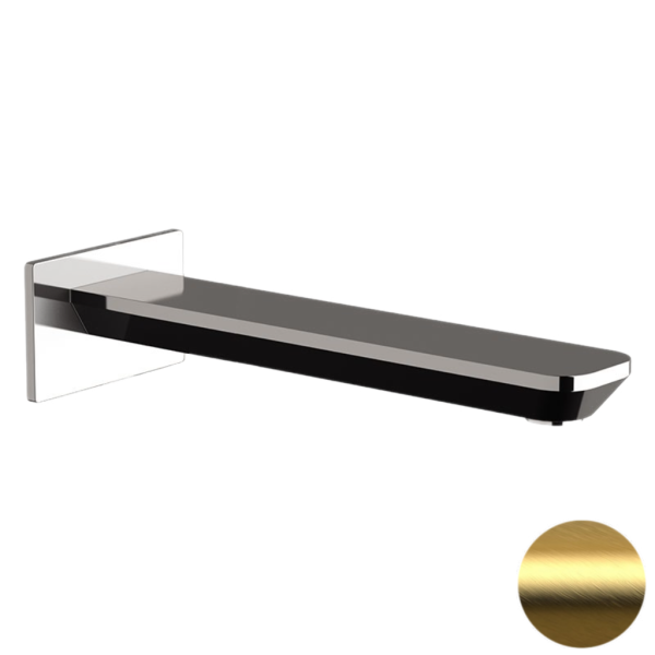 Излив настенный 23 см Daniel Tiara TA4704LDP, золото брашированное