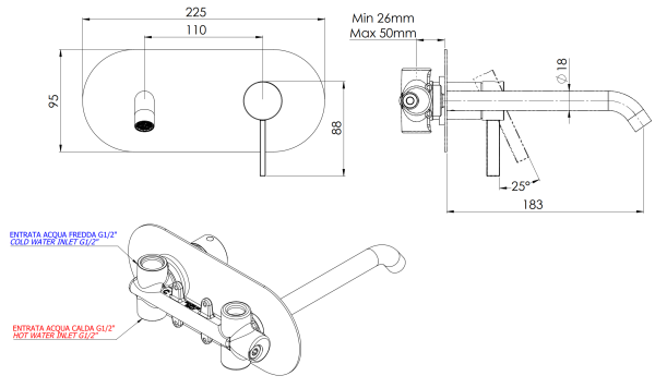 Смеситель для раковины Remer Metrica MC15L