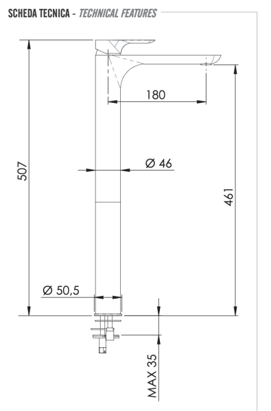 Смеситель для раковины Remer Infinity I11LXXL