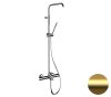 Душевая система термостатическая с изливом Remer Elegance EQ34A7MMSSOFBG, золото брашированное