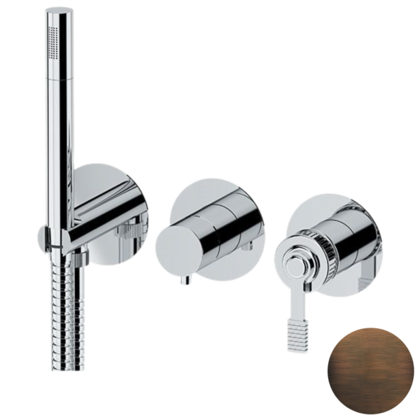 Смеситель для душа Remer Atelier AL97D3PWBBR, бронза масляная