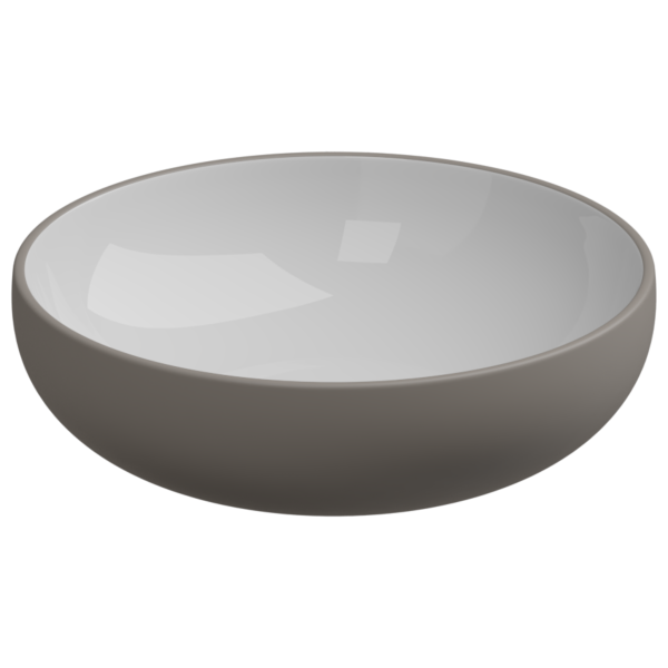 Раковина накладная биколор 45 см GSG Ceramic Design Easy EALAVRO45BI000/030, White/Cashmere Matt