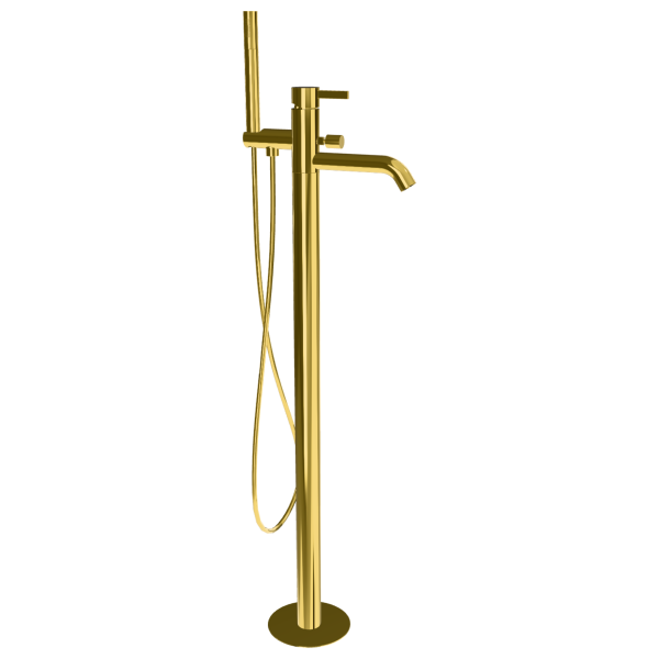 Смеситель для ванны Remer Metrica MC08DO, золото глянцевое