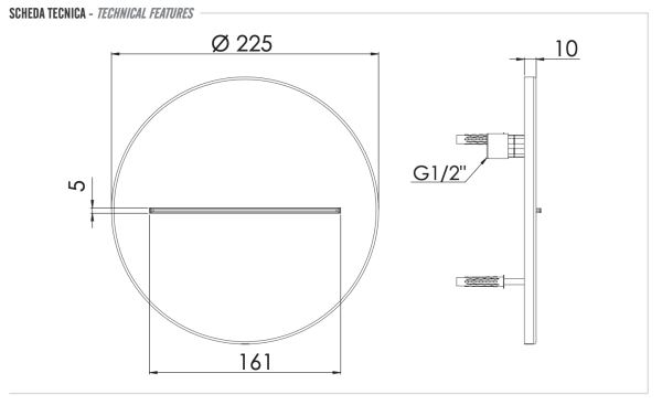 Излив настенный Remer 359XT
