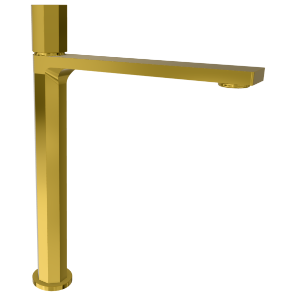 Смеситель для раковины Remer Ottagono ON11LXLGP, золото глянцевое PVD