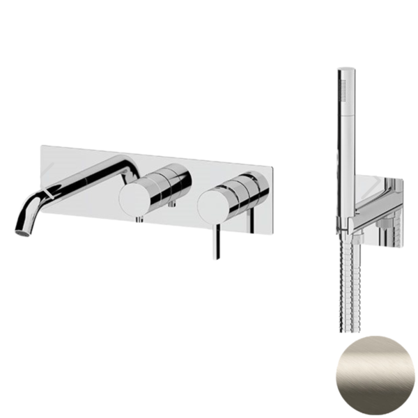 Смеситель для ванны Remer Metrica MC53D2XV, сталь