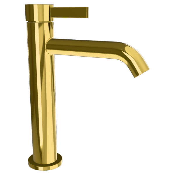 Смеситель для раковины Remer Metrica MC12ADO, золото глянцевое