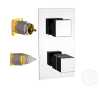 Смеситель термостатический для душа Remer Q-Elegance QT93KBBO, белый матовый
