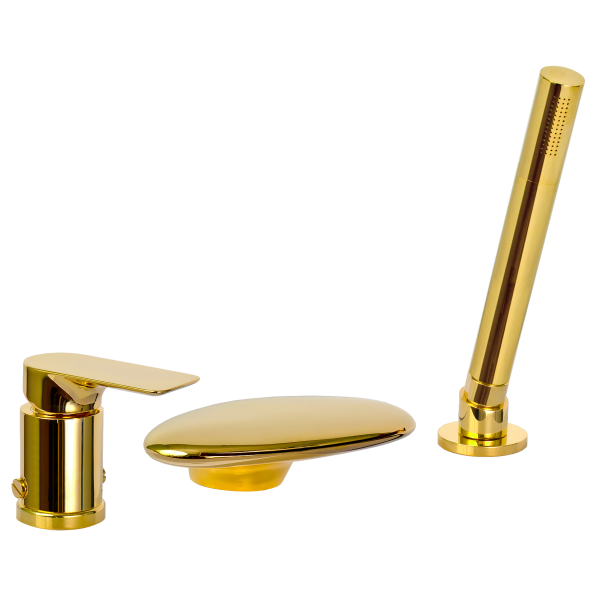 Смеситель для ванны Remer Infinity I07UFDO, золото глянцевое