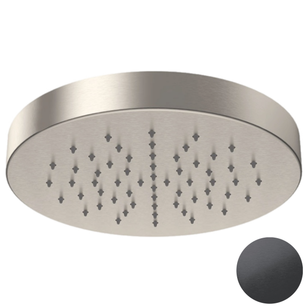 Верхний душ с шарнирным соединением 22 см Daniel SS1A578H3CM22, черный брашированный PVD