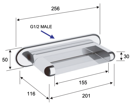 Излив настенный Remer 359NC