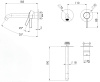 Смеситель для раковины Remer Metrica MC15PLWBGM, оружейная сталь PVD