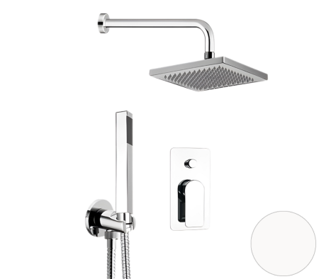 Душевая система Remer Infinity I09S08OBO, белый матовый