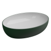 Раковина накладная биколор 55x42 см GSG Ceramic Design Easy EALAVOV55BI000/036, White/Smeraldo Matt