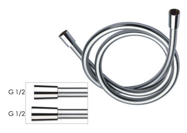 Шланг для душа ПВХ 120 см Remer 332CN2G120NPO, никель матовый брашированный