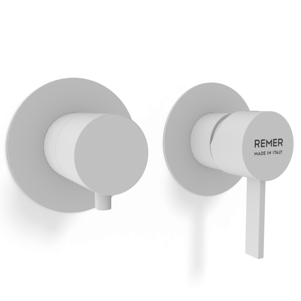 Смеситель для душа Remer Metrica MC92ZPWBBO, белый матовый
