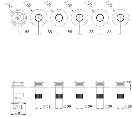 Смеситель для душа Remer Chrono CH98D5PWB