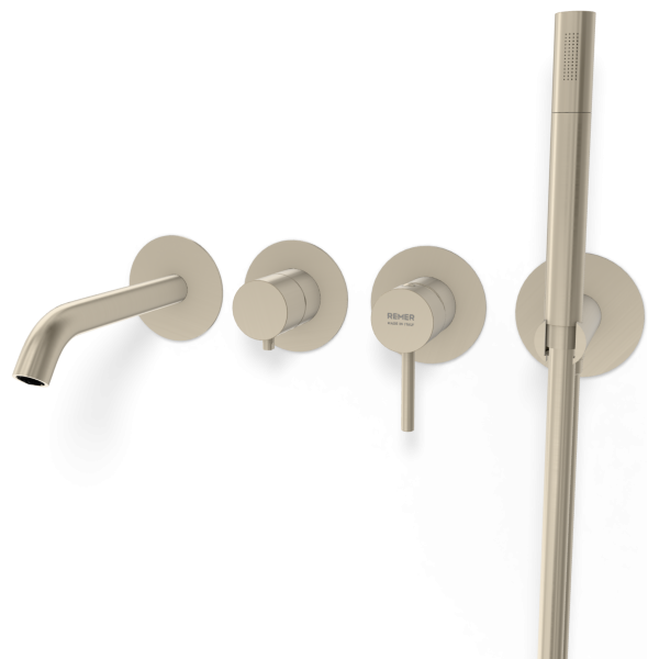 Смеситель для ванны Remer X Style X53D2PWBXV, сталь