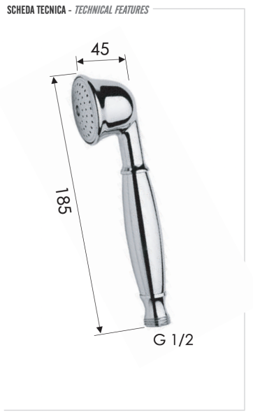 Ручной душ Remer 323VOX, состаренная латунь