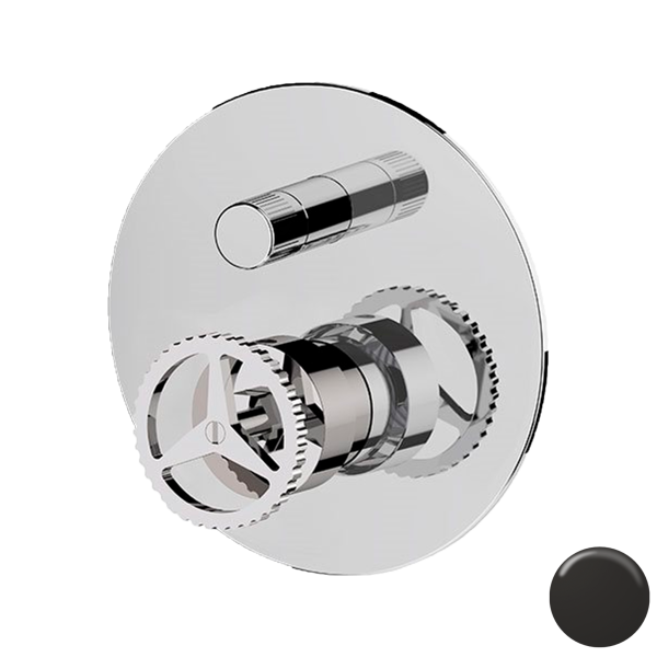 Смеситель для душа Remer Chrono CH09HLNO, черный матовый