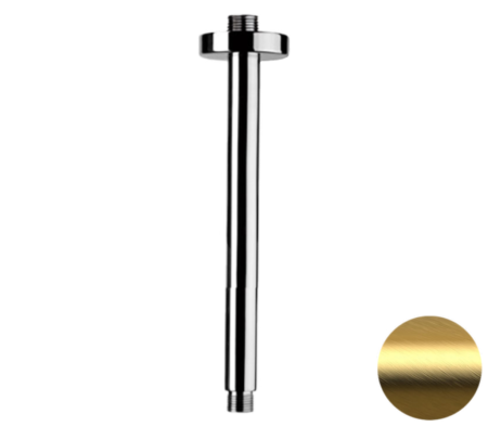 Кронштейн потолочный для верхнего душа 20 см Remer 347N20BG, золото брашированное