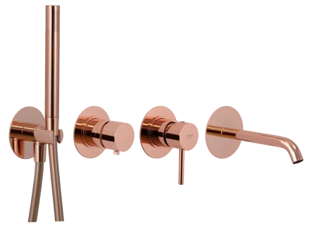 Смеситель для ванны Remer X Style X96S03ROXXRL, медь глянцевая