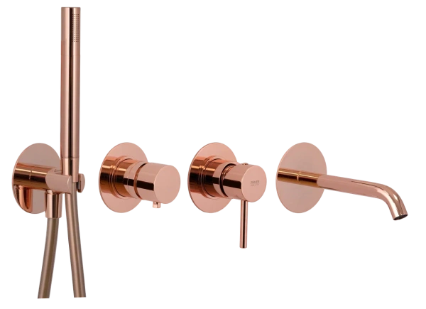 Смеситель для ванны Remer X Style X96S03ROXXRL, медь глянцевая