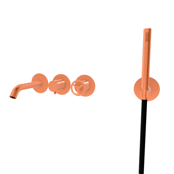 Смеситель для ванны Remer Chrono CH53D2PWBRP, медь брашированная