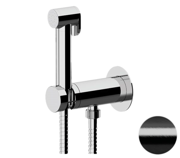 Гигиенический душ со смесителем Remer X Style X61PWCFP, черный брашированный хром