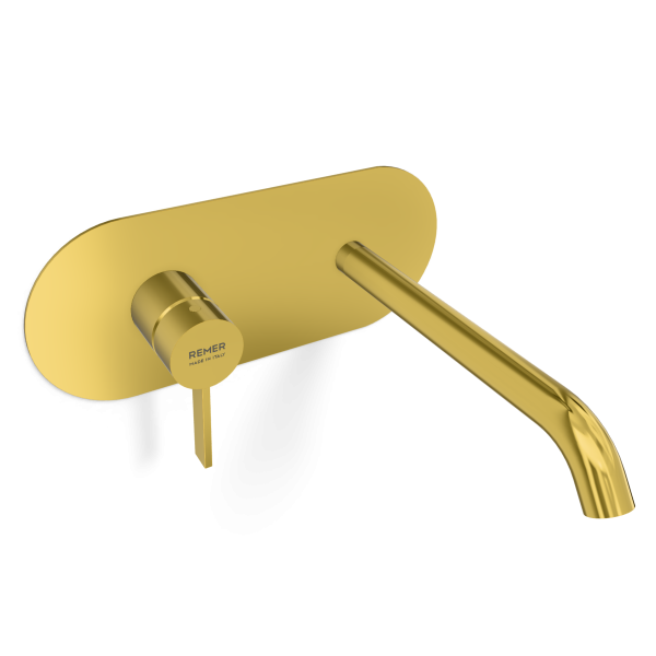 Смеситель для раковины Remer Metrica MC15WBDO, золото глянцевое