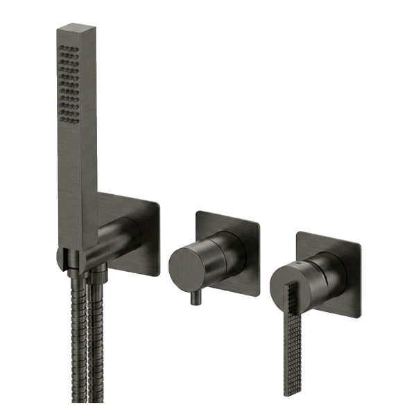 Смеситель для душа Daniel Club ANC712D2PWBGM, оружейная сталь PVD